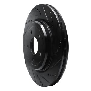 Chevrolet Corvette Brake Rotor (1) - Rear Right - R1 Concepts - Drilled & Slotted - Black - `06-`13